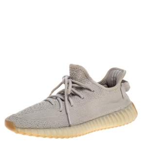 Pre Owned Yeezy x Adidas Sesame Cotton Knit Boost 350 V2 Sneakers Size 41