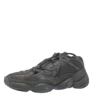 Pre Owned Yeezy x Adidas Grey Mesh And Suede 500 Utility Sneakers Size 43.5