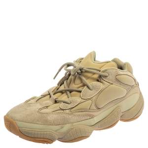 Pre Owned  Yeezy x adidas Green Suede And Neoprene 500 Utility Ortholite Sneakers Size 44