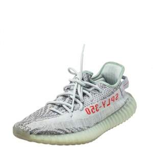 Yeezy x Adidas Light Blue Cotton Knit Boost 350 V2 Blue Tint Sneakers Size 44
