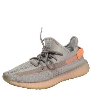 Yeezy x Adidas Grey Cotton Knit Boost 350 V2 True Form Sneakers Size 42