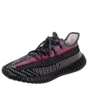 مملوكة مسبقًا حذاء رياضي ييزي وأديداس بوست 350 في2 يشيل قماش تريكو متعدد الألوان مقاس 43 2/3