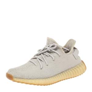 Yeezy x Adidas Grey Cotton Knit Boost 350 V2 Sneakers Size 42.5