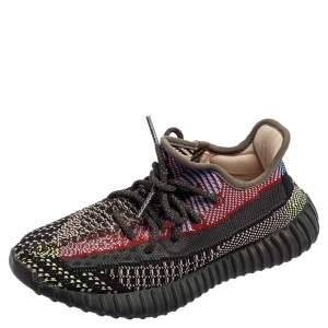 Pre Owned Yeezy x Adidas Multicolor Knit Fabric Boost 350 V2 Yecheil (Non-Reflective) Sneakers Size 38.5