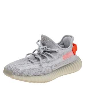 Pre Owned حذاء رياضي ييزي وأديداس بوست 350 في2 قماش تريكو رصاصي ذيل فاتح مقاس 42 2/3 