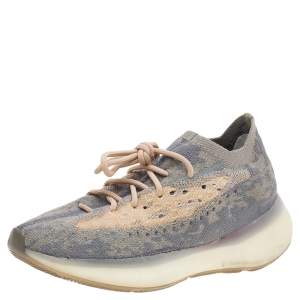 مملوكة مسبقًا Yeezy x Adidas Grey Knit Fabric Boost 380 Mist Reflective Size 41 1/3