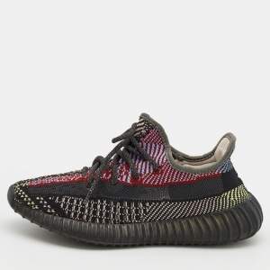 Pre Owned Yeezy x Adidas Multicolor Knit Fabric Boost 350 V2 Yecheil Sneakers Size 37 1/3