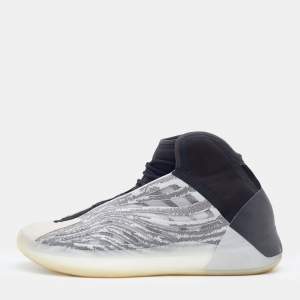 Pre Owned Yeezy x Adidas Grey/Black Mesh and Fabric QNTM Sneakers Size 46 2/3