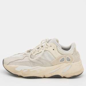 Pre Owned Yeezy x Adidas Off White Mesh and Suede Boost 700 Analog Sneakers Size 42