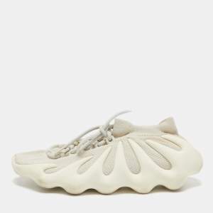 Pre Owned Yeezy x Adidas White Knit Fabric 450 Cloud White Sneakers Size 43 1/3
