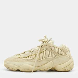 Yeezy x Adidas Yellow Suede, Leather and Mesh Boost 500 Super Moon Yellow Sneakers Size 38