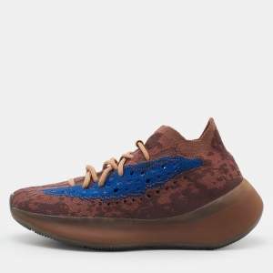 Pre Owned Yeezy x Adidas Multicolor Knit Fabric Boost 380 Azure Sneakers Size 38