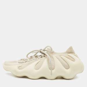 Pre Owned Yeezy x Adidas Grey Knit Fabric Yeezy 450 Cloud White Sneakers Size 39 1/3