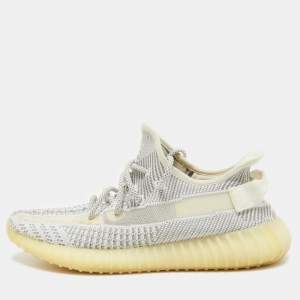 Yeezy x Adidas Grey/White Knit Fabric Boost 350 V2 Static Sneakers Size 43 1/3