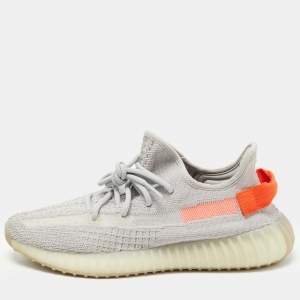 Yeezy x Adidas Grey Knit Fabric Boost 350 V 2 Lundmark Sneakers Size 42 2/3