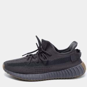 Yeezy x Adidas Black Knit Fabric Boost 350 V2 Cinder Sneakers Size 44