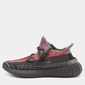 Pre Owned Yeezy x Adidas Multicolor Knit Fabric Boost 350 V2 Yecheil (Non-Reflective) Sneakers Size 37 1/3