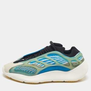 Pre Owned Yeezy x Adidas Blue/White Knit Fabric and Rubber Yeezy 700 V3 Arzareth Sneakers Size 43 1/3