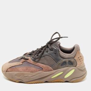 Pre Owned Yeezy x Adidas Tricolor Suede and Mesh Boost 700 Mauve Sneakers Size 42