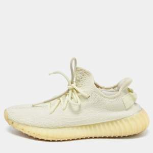 Yeezy x Adidas Green Knit Fabric Boost 350 V2Sesame Sneakers Size 41 1/3