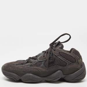 Yeezy x Adidas Black Mesh and Suede Yeezy 500 Utility Sneakers Size 40 2/3