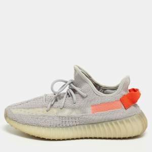 Yeezy x Adidas Grey Knit Fabric Boost 350 V2 Tail Light Sneakers Size 40 2/3