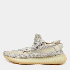 Yeezy x Adidas Grey/White Knit Fabric Boost 350 V2 Static Sneakers Size 43 1/3