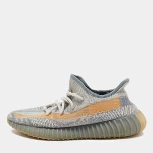 Pre Owned Yeezy x Adidas Grey Knit Fabric Boost 350 V2 Israfil Sneakers Size 43 1/3 