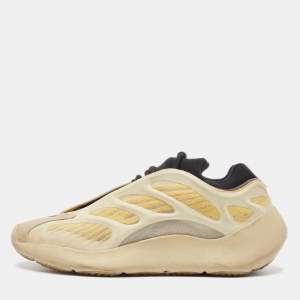Yeezy x Adidas Yellow/Beige Rubber and Fabric Yeezy 700 V3 Safflower Sneakers Size 41 1/3