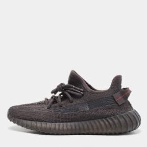 Yeezy x Adidas Black Knit Fabric Boost 350 V2 Black Reflective Sneakers Size 40 2/3 