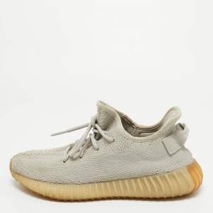 Yeezy x Adidas Grey Knit Fabric Boost 350 V2 Sesame Sneakers Size 41 1/3