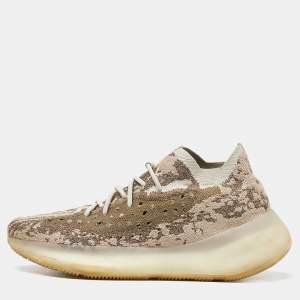 Yeezy x Adidas Brown Knit Fabric Boost 380 Pyrite Sneakers Size 44 2/3