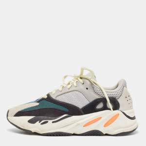 Pre Owned Yeezy x Adidas Multicolor Suede and Mesh Boost 700 Wave Runner Sneakers Size 39 1/3