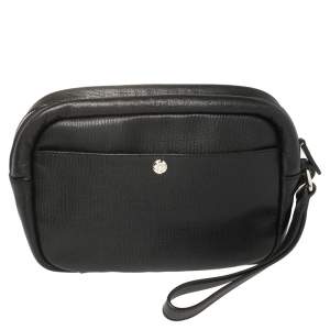 Pre Owned Yves Saint Laurent Black Leather Pouch