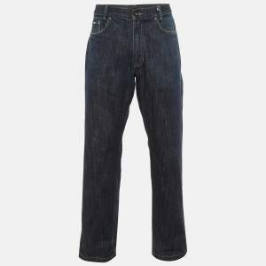 Pre Owned Yves Saint Laurent Indigo Denim Regular Fit Jeans M/Waist 34"
