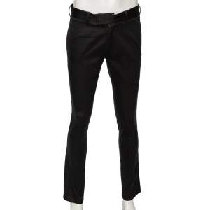Yves Saint Laurent Black Cotton Tailored Pants M