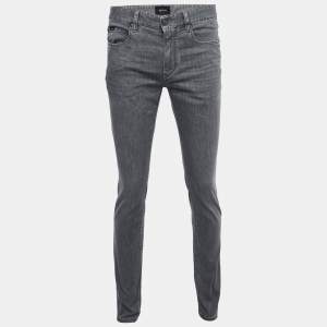 Z Zegna Grey Distressed Denim Slim Fit Jeans M Waist 32"