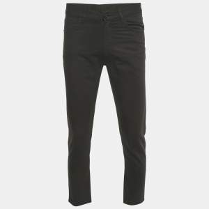 Zegna Black Cotton Cotton Formal Trousers M