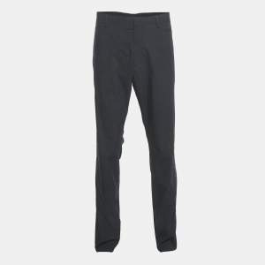 Pre Owned Z Zegna Navy Blue Cotton Blend Straight Fit Trousers 4XL
