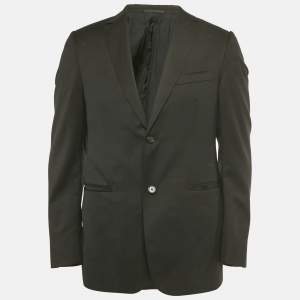 مملوكة مسبقًا Z Zegna Black Wool Single Breasted Blazer M