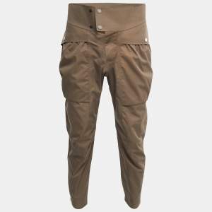 Z Zegna Khaki Brown Gabardine Cargo Pants XS