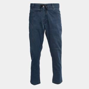 Z Zegna Blue Denim Drawstring Waist Regular Fit Jeans XXL/ Waist 40"