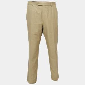 Zegna Su Misura Light Brown Cotton Trousers XXL