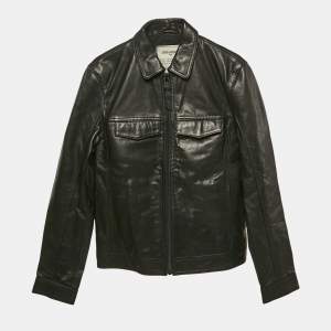 Zadig & Voltaire Black Leather Zip Front Lasso Jacket XS