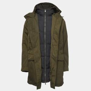 Zadig & Voltaire Green Synthetic Detachable Lining Bob Parka Jacket L