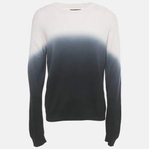 Pre Owned Zadig & Voltaire Pink/Black Ombre Cotton Knit Kennedy Sweater XL