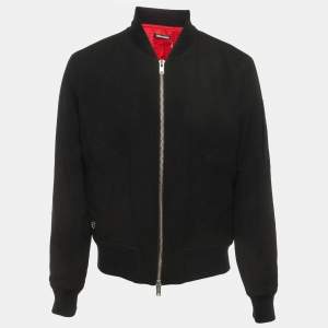 Zadig & Voltaire Black Wool Blend Zip Front Jacket XL