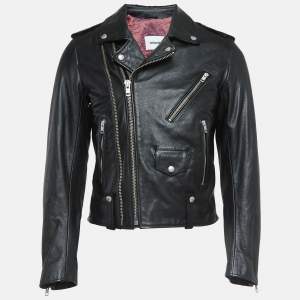 Zadig & Voltaire Black Leather Louis Biker Jacket L