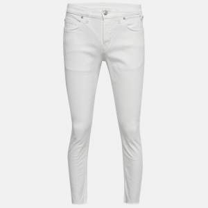 Zadig & Voltaire White Blanc Denim David Crop Jeans M Waist 31.5"