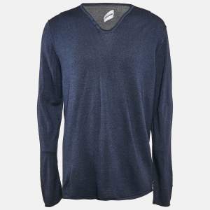Zadig & Voltaire Agathe Blue Cotton Monastir Henley T-shirt XL
